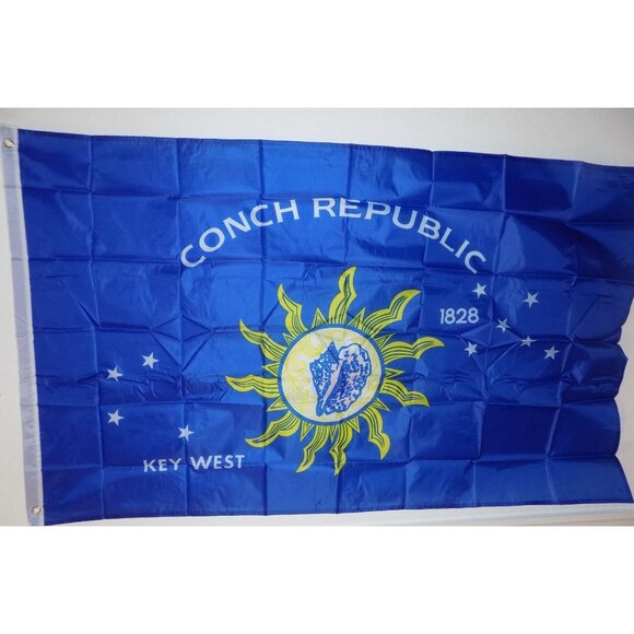 Conch Republic Flag 3x5 Feet (Blue) Key West Flags Man Cave - Picture 1 of 2